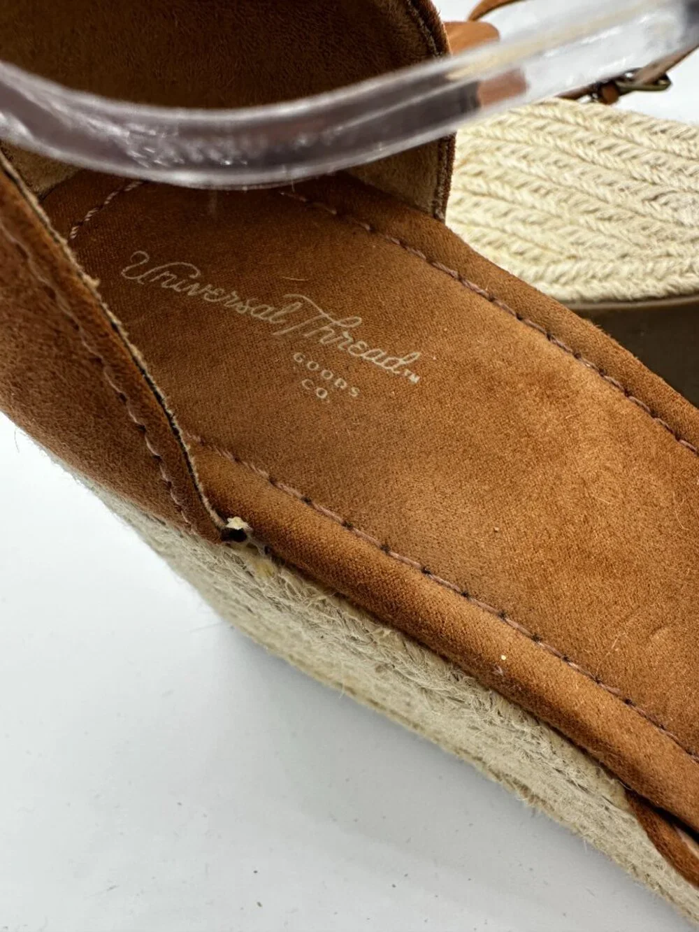 Universal Thread Brown Faux Suede Espadrille Wedge Sandals Women's 8